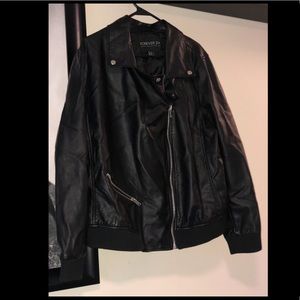 Plus sized Pleather Jacket